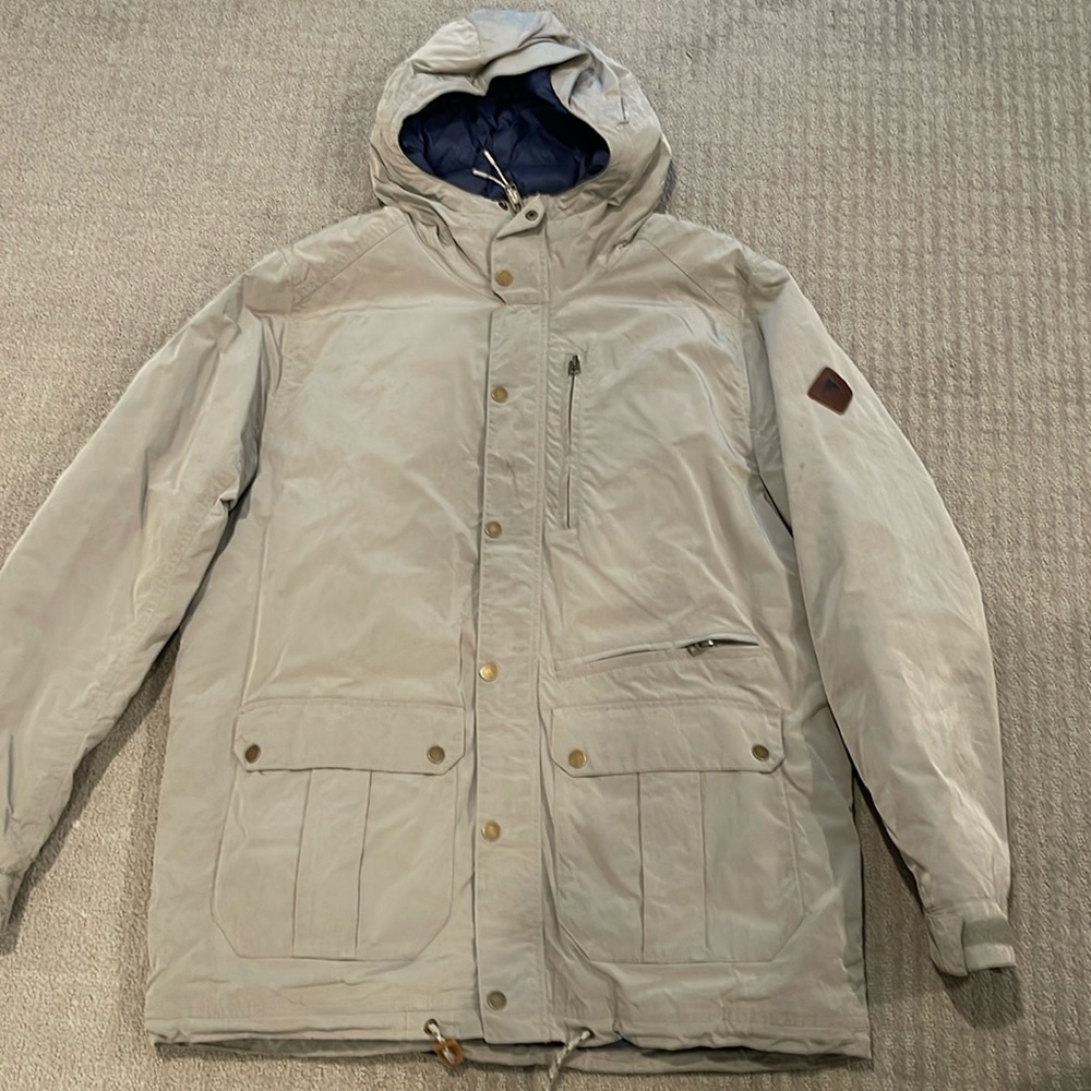 Burton, insulated snowboarding jacket in size large.